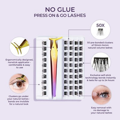 KISS imPRESS Press-On Eyelashes – Natural & Wispy