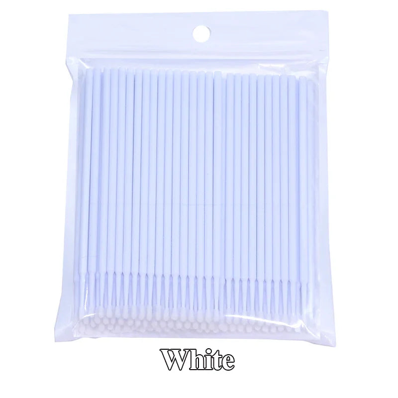 100PCS Eyelash Cleaning Swabs – Lash Extension & Glue Remover Tools