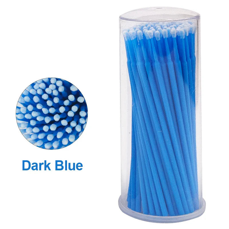 100PCS Eyelash Cleaning Swabs – Lash Extension & Glue Remover Tools