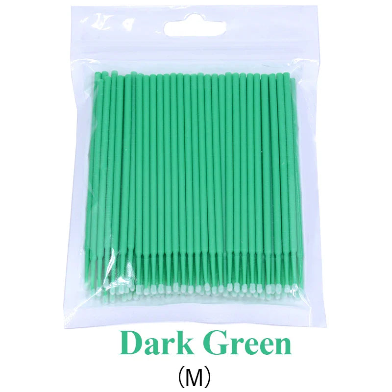 100PCS Eyelash Cleaning Swabs – Lash Extension & Glue Remover Tools