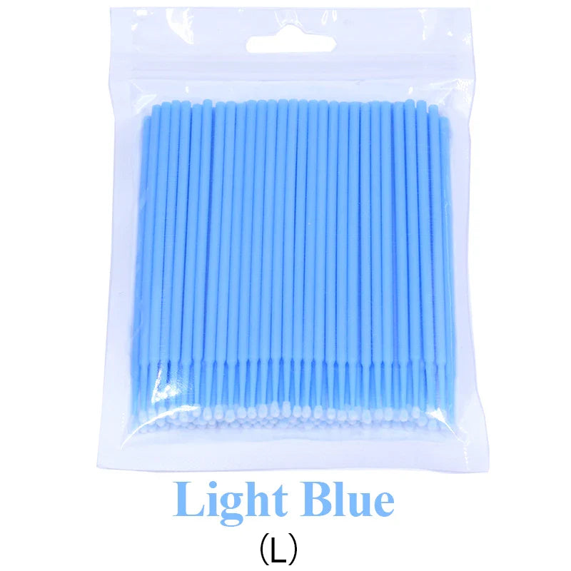 100PCS Eyelash Cleaning Swabs – Lash Extension & Glue Remover Tools