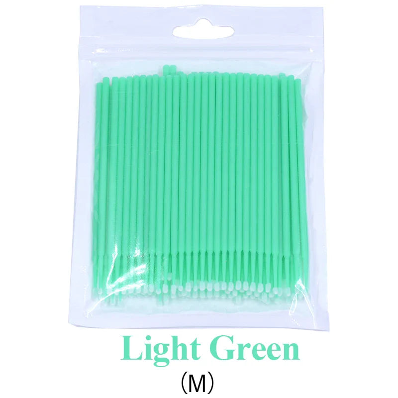 100PCS Eyelash Cleaning Swabs – Lash Extension & Glue Remover Tools
