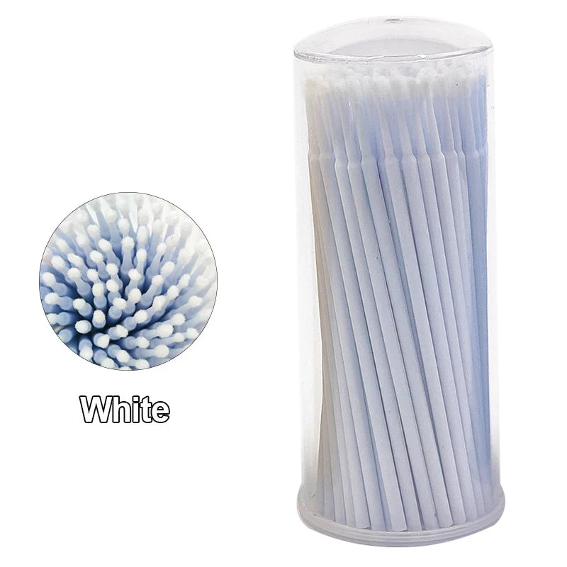 100PCS Eyelash Cleaning Swabs – Lash Extension & Glue Remover Tools