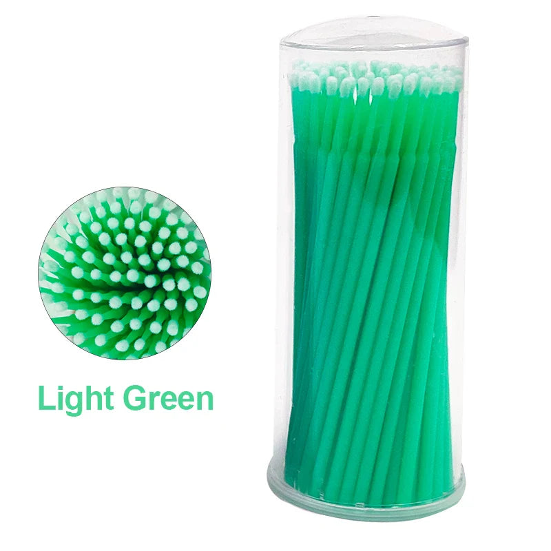 100PCS Eyelash Cleaning Swabs – Lash Extension & Glue Remover Tools