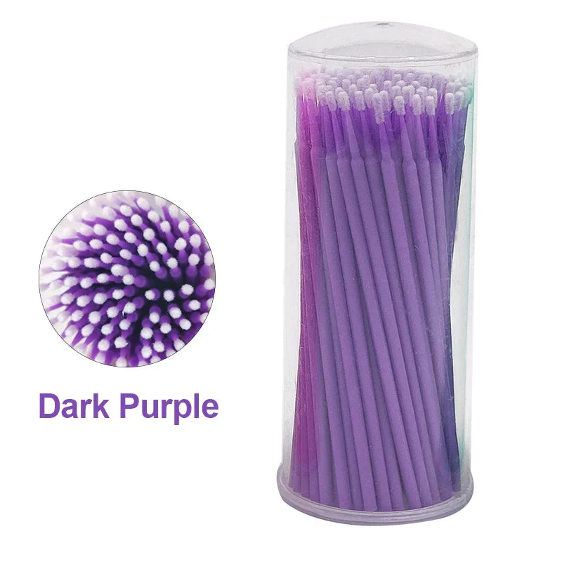 100PCS Eyelash Cleaning Swabs – Lash Extension & Glue Remover Tools