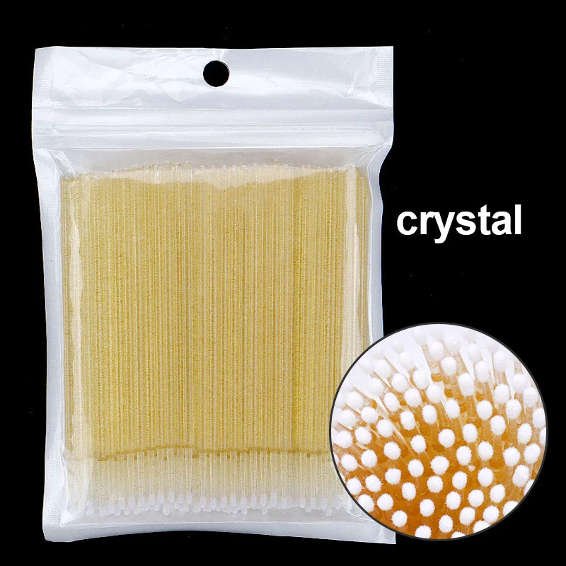 100PCS Eyelash Cleaning Swabs – Lash Extension & Glue Remover Tools