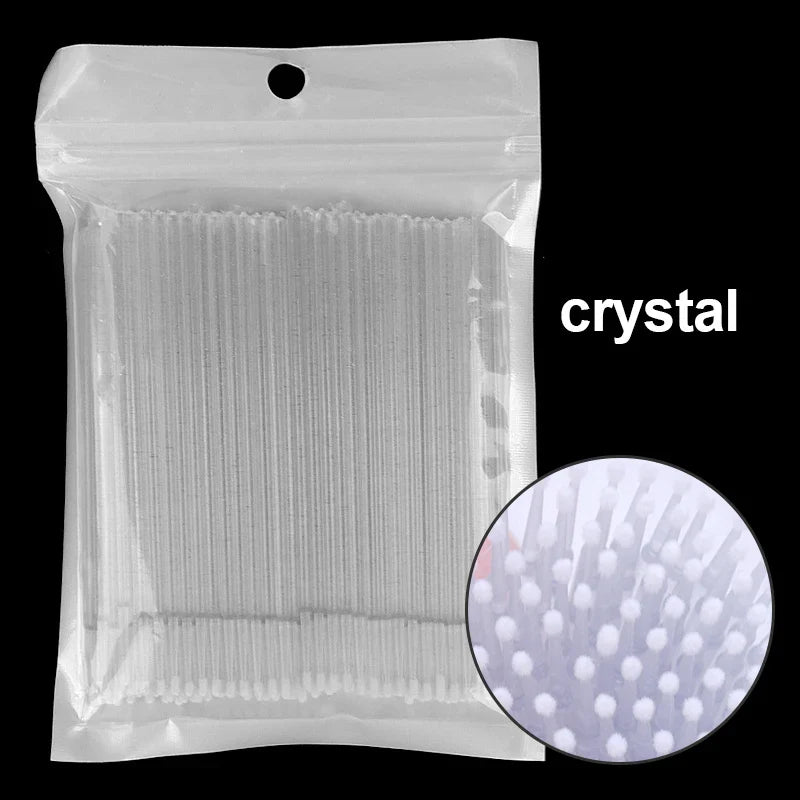 100PCS Eyelash Cleaning Swabs – Lash Extension & Glue Remover Tools