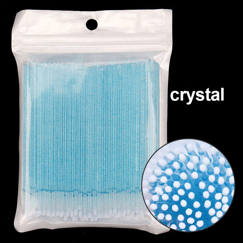 100PCS Eyelash Cleaning Swabs – Lash Extension & Glue Remover Tools