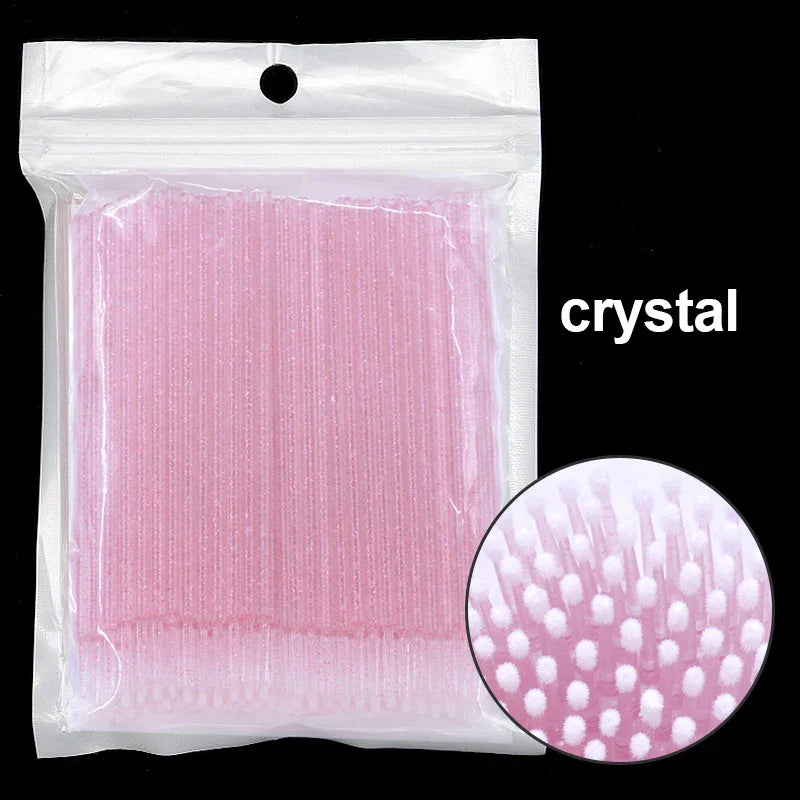 100PCS Eyelash Cleaning Swabs – Lash Extension & Glue Remover Tools
