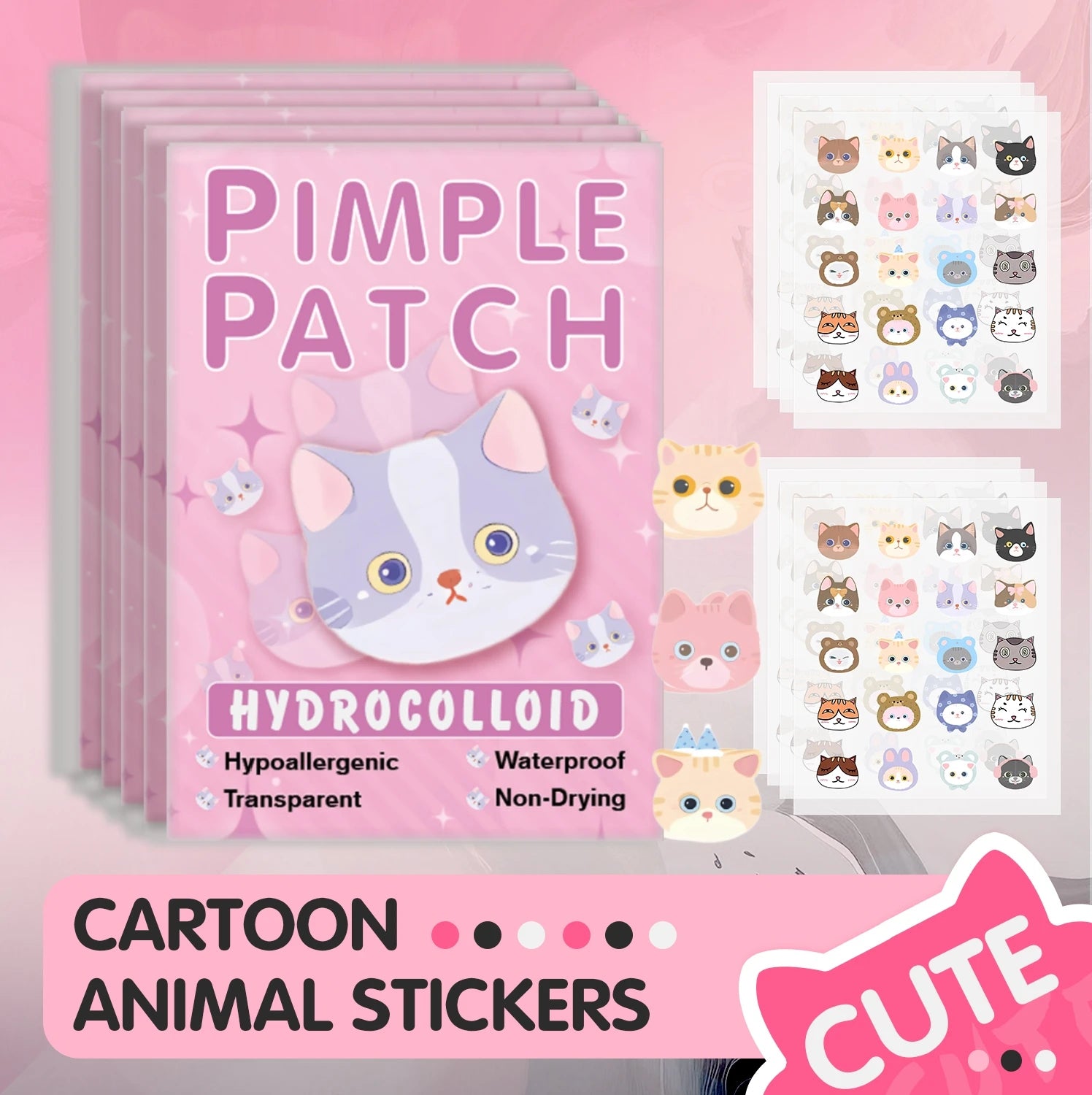 Cartoon Cat Acne Patches